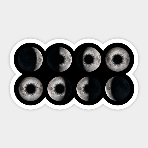 Moon Eye Phases 2 Sticker by WatchUrBack